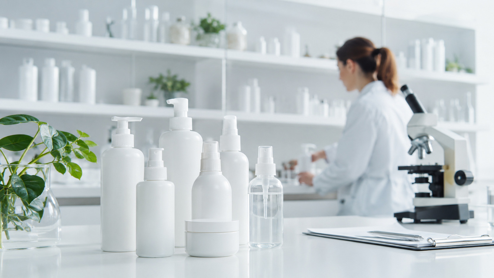 Controllo di prodotti cosmetici, detergenti e Vegan